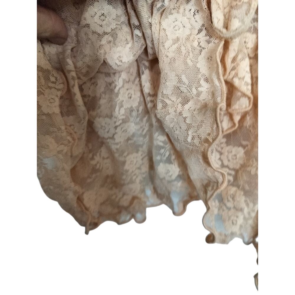 5310) Old Navy Thistle Y2K Coquette Lace Ruffle Tiered Babydoll Tank Top Large - Picture 8 of 8